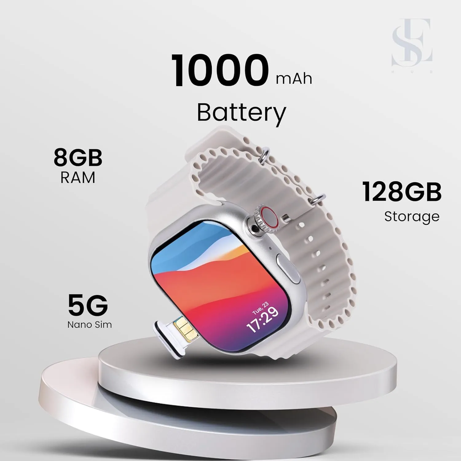 Stylish Smart Watch with Fashion Silicone Strap
